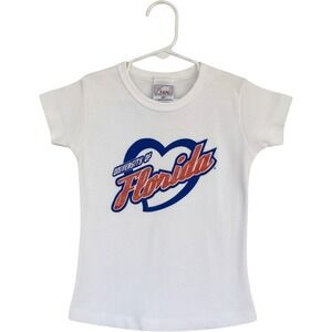 Vintage 90s Lil' Fan T-Shirt 3T  University of Florida Gators Heart Glitter NCAA